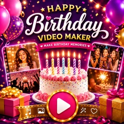 أيقونة Happy Birthday Video Maker